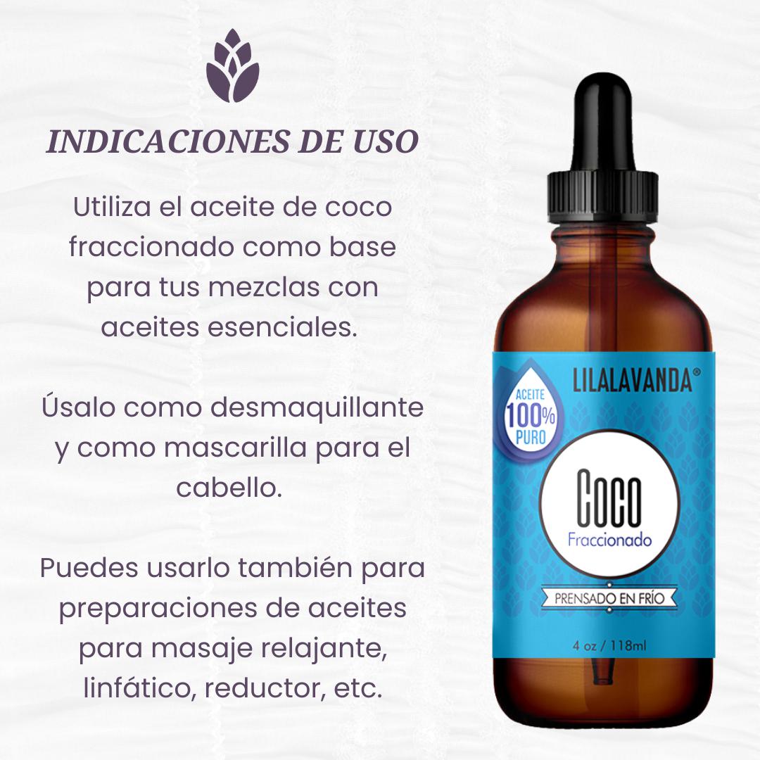 Aceite Fraccionado de Coco para Cuidado de la Piel y Masajes